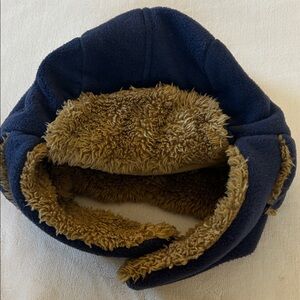 GAP Kids Navy and Brown Fleece Hat